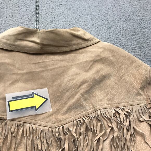 Vintage Gallery Woman Western Tasseled Suede Leather Fringe Jacket Womens 3X - Picture 11 of 14